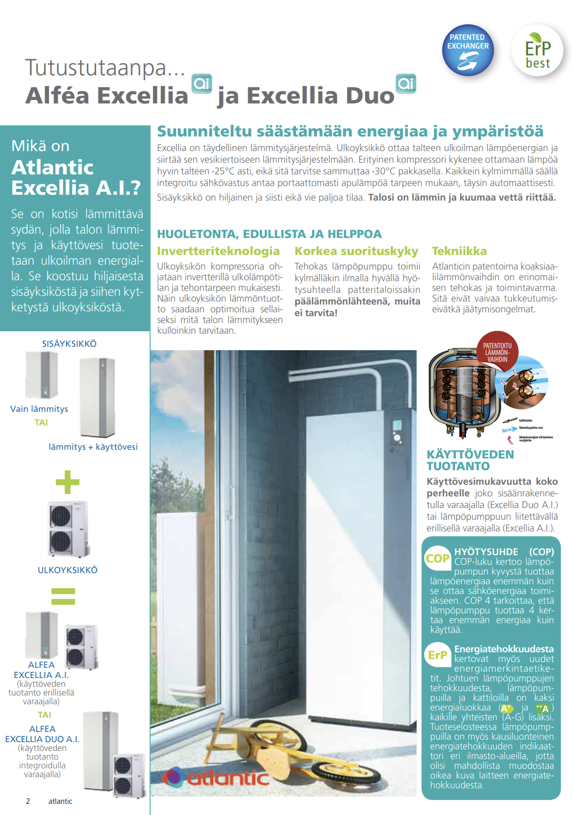 Atlantic Excellia Duo A.I. 11 ilmavesilämpöpumppu