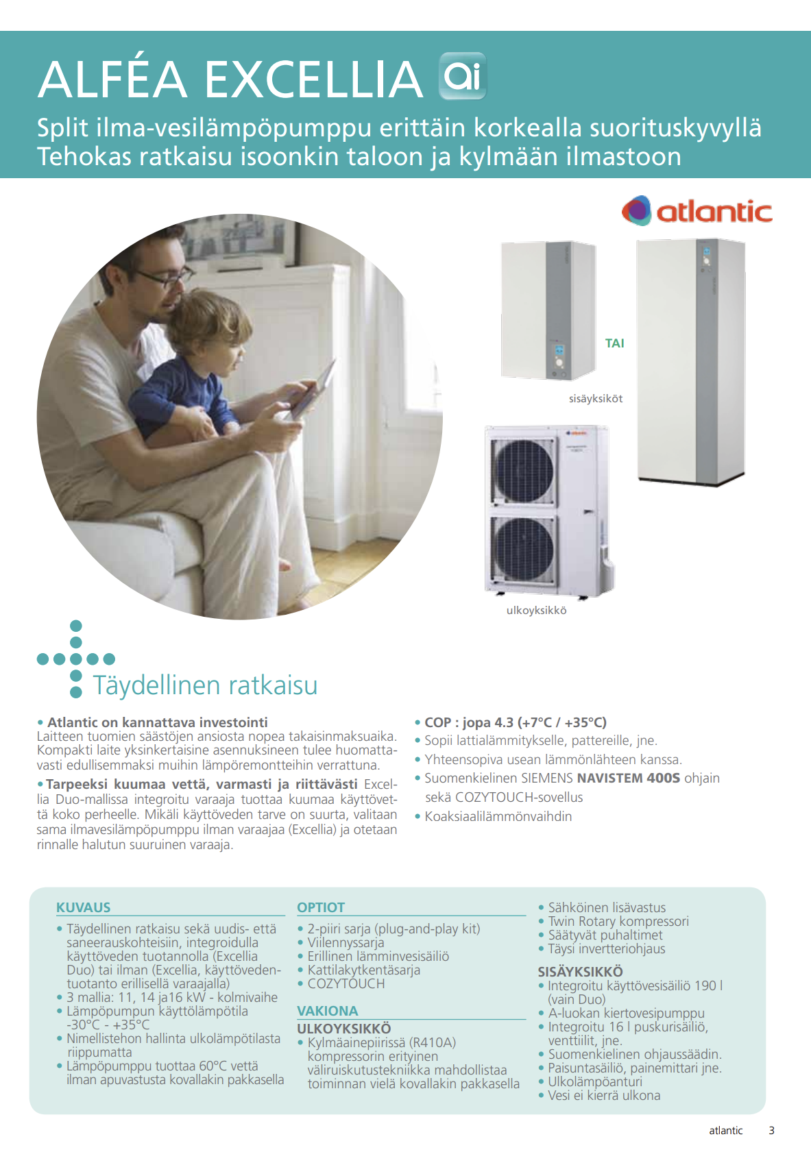 Atlantic Excellia Duo A.I. 11 ilmavesilämpöpumppu