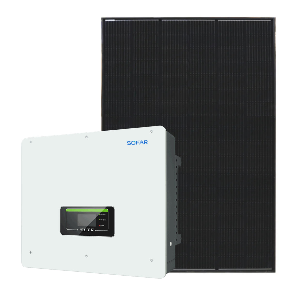 Aurinkosähköjärjestelmä hybridi-invertterillä asennettuna