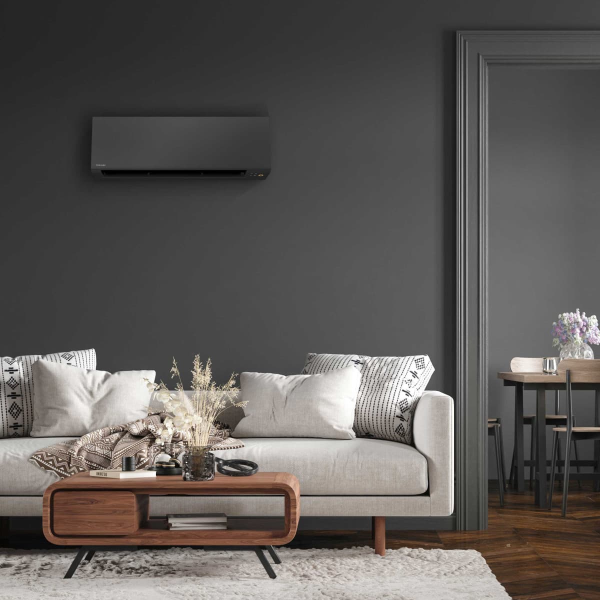 Toshiba Polar+ 35 Black ilmalämpöpumppu asennettuna