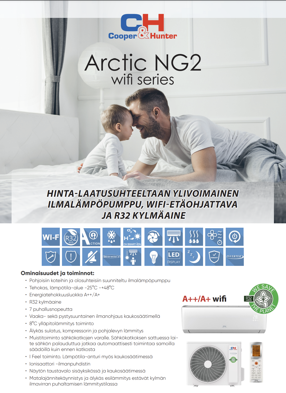 C&H Arctic NG2 18 ilmalämpöpumppu asennettuna