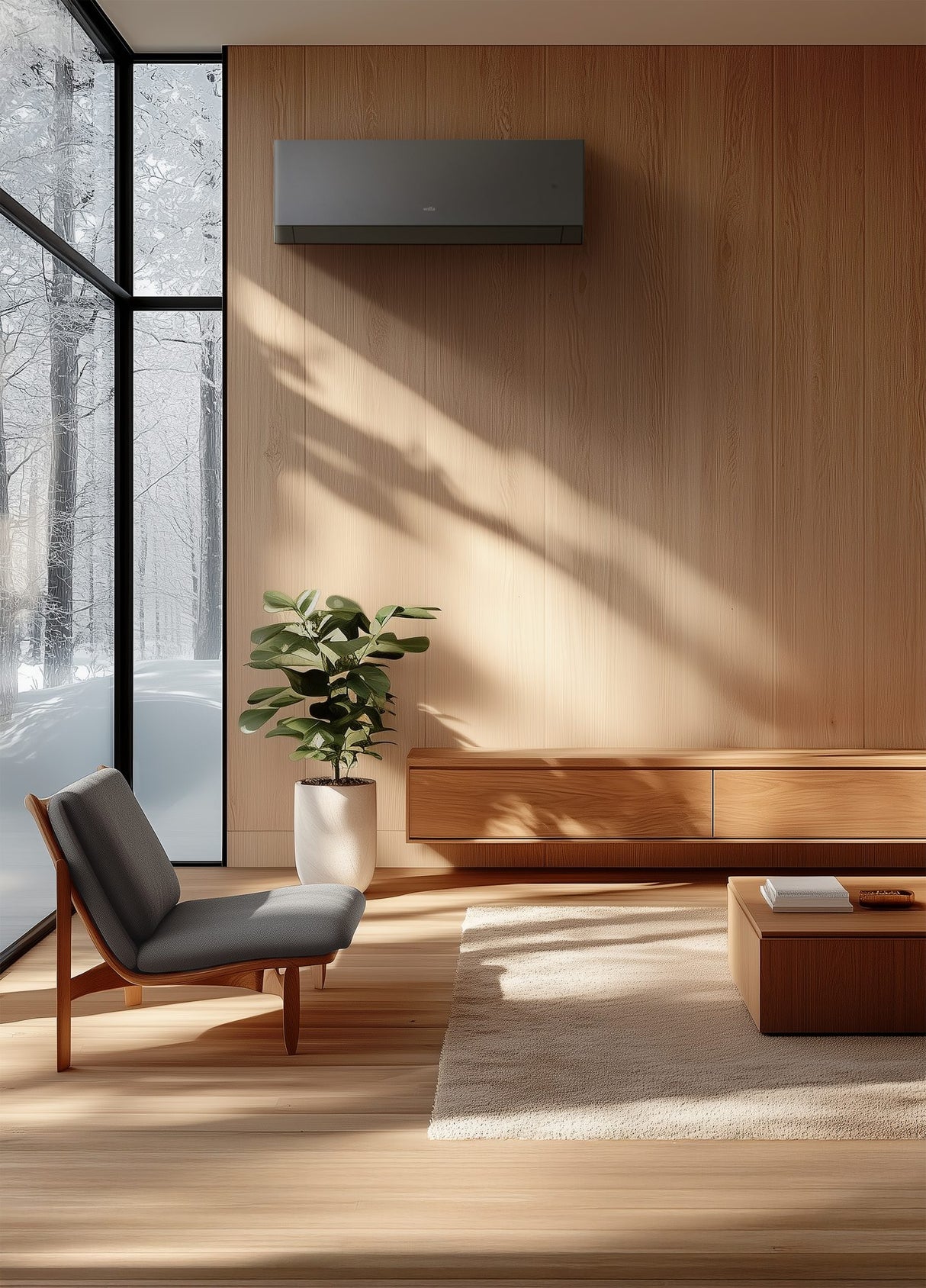 Wilfa Nordkapp 40 Design ilmalämpöpumppu asennettuna