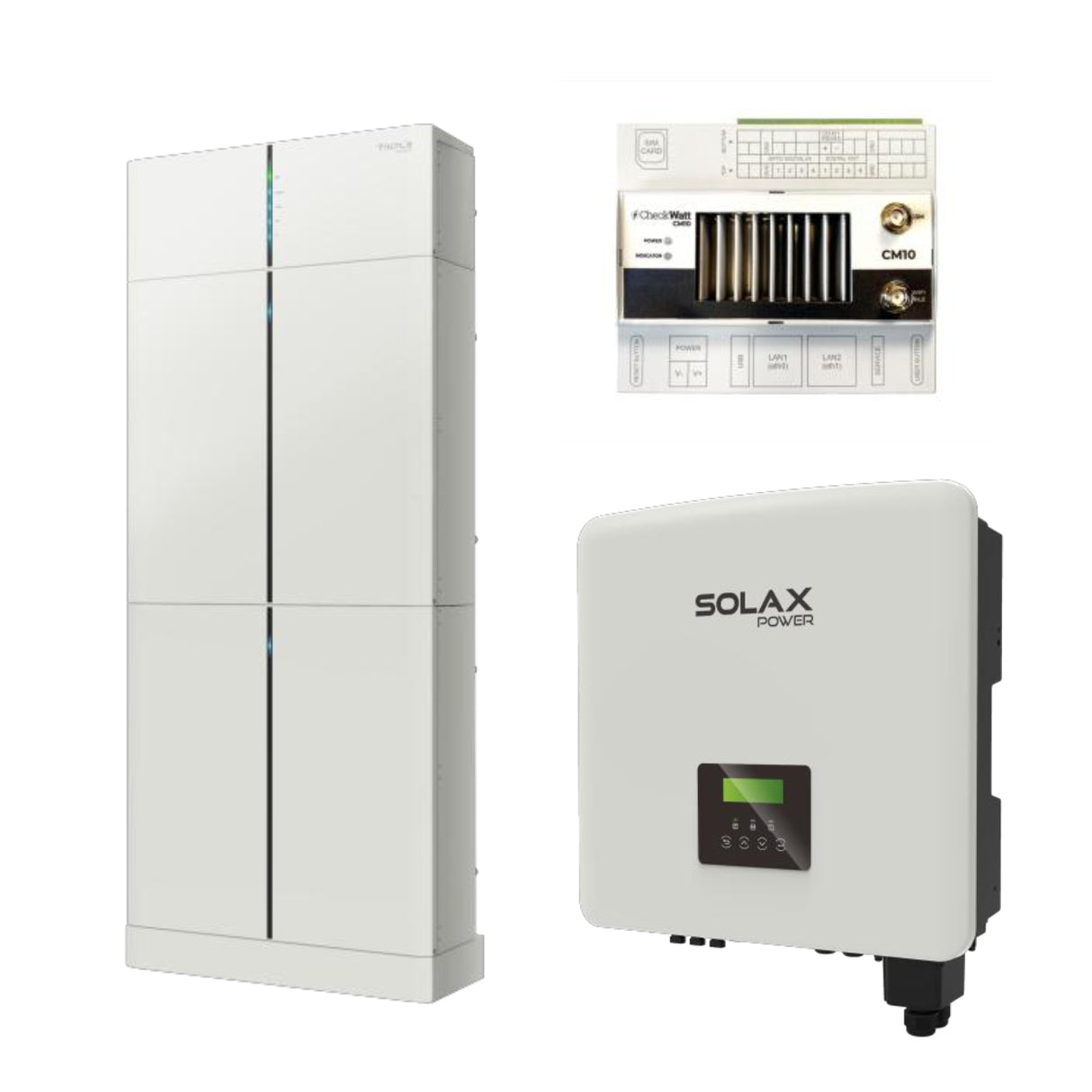 Solax + CheckWatt -Reservimarkkina-akusto asennettuna