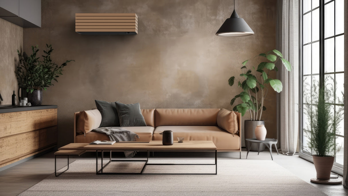 Toshiba Arctic Wood 25 viilentävä ilmalämpöpumppu asennettuna