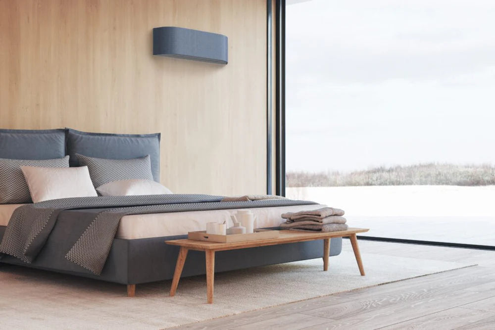 Toshiba Haori Nordic Design 25 viilentävä ilmalämpöpumppu asennettuna