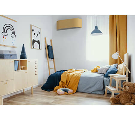 Toshiba Haori Nordic Design 35 ilmalämpöpumppu asennettuna