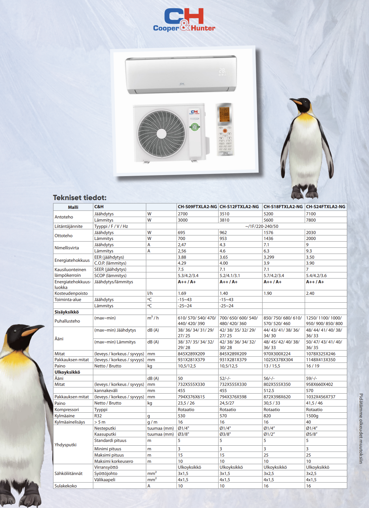 C&H Arctic NG2 24 ilmalämpöpumppu asennettuna