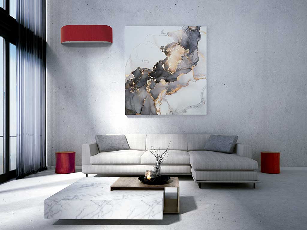 Toshiba Haori Nordic Design 35 ilmalämpöpumppu asennettuna
