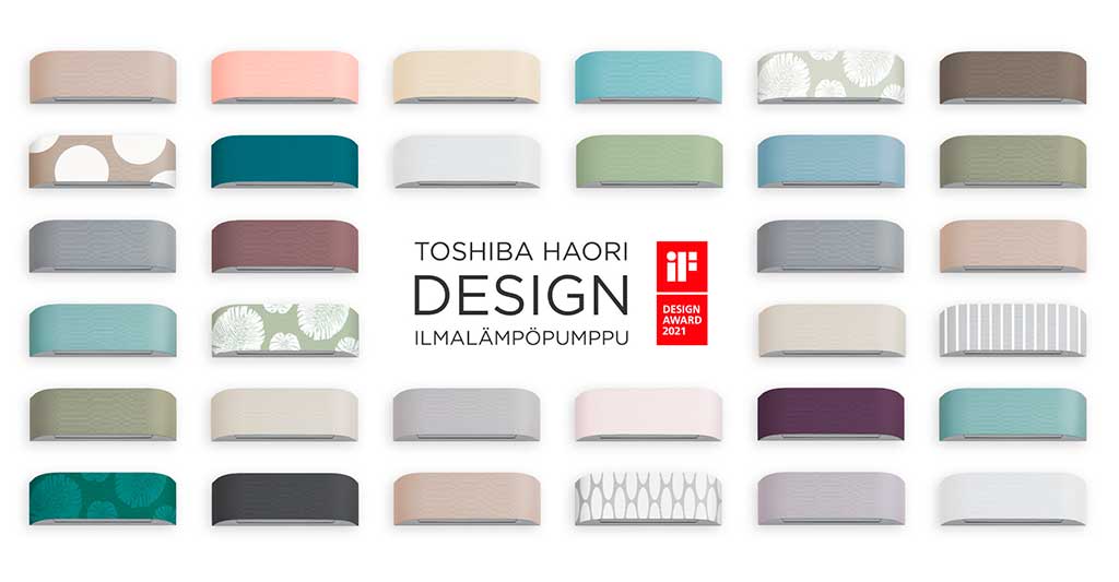 Toshiba Haori Nordic Design 35 ilmalämpöpumppu asennettuna