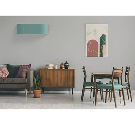Toshiba Haori Nordic Design 35 ilmalämpöpumppu asennettuna